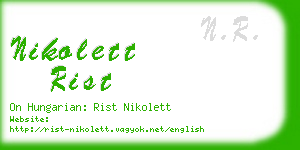 nikolett rist business card